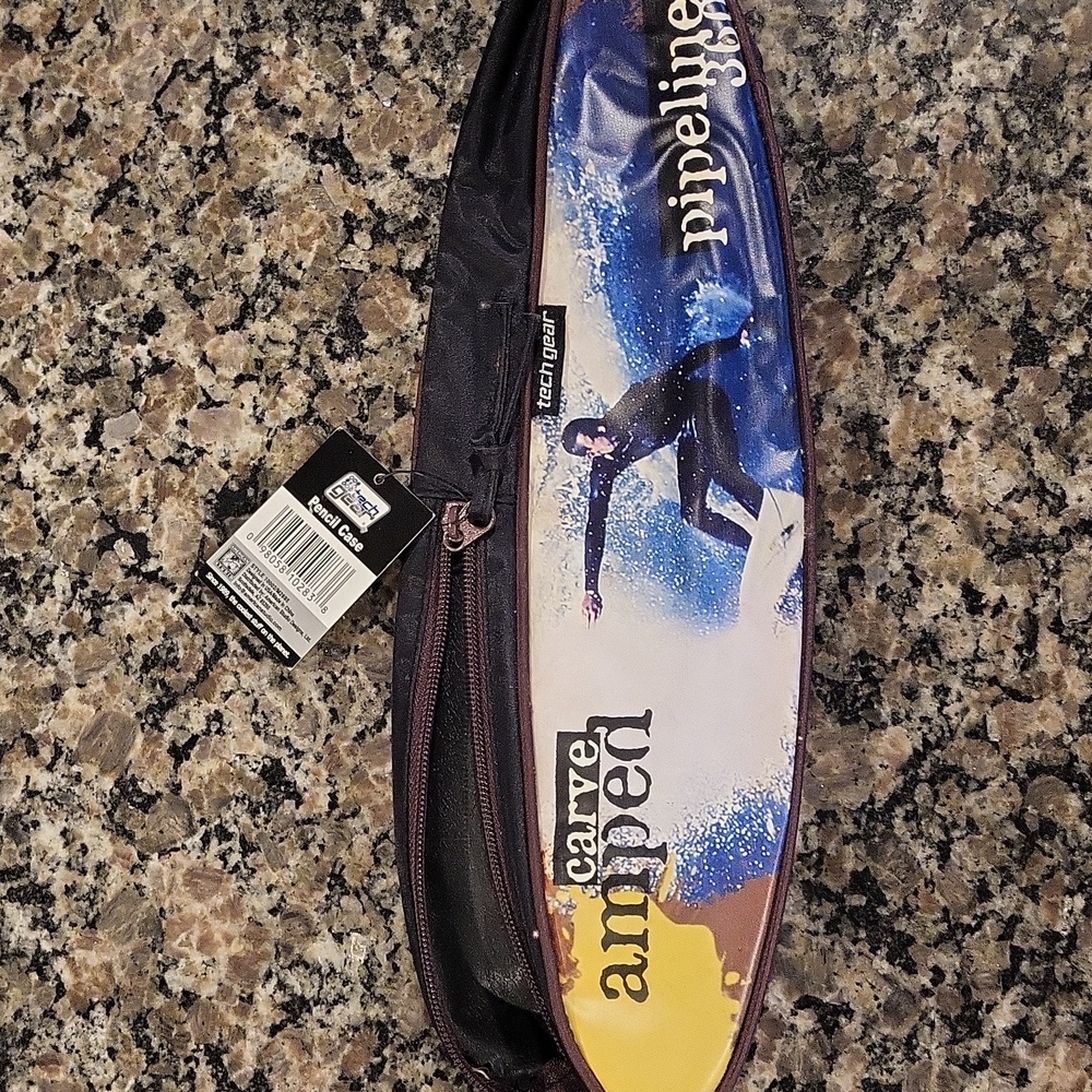 Tech gear pencil case new w tags 13.5 Surfer Pattern